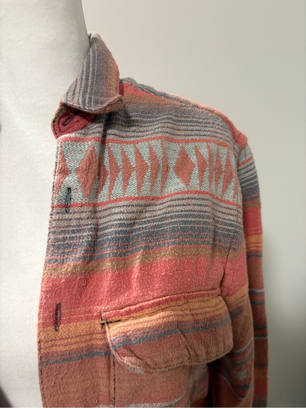Urban Outfitters Western Patterned Woven Shirt Jacket